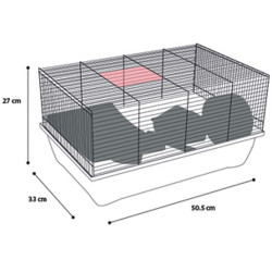 Jaula de hamster.  Jaro 1. tamanho 50 x 33 x 27 cm. para roedores. FL-210125 Cage