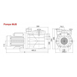 Interplast 9 m3/h Self-priming pool pump MJB Pump
