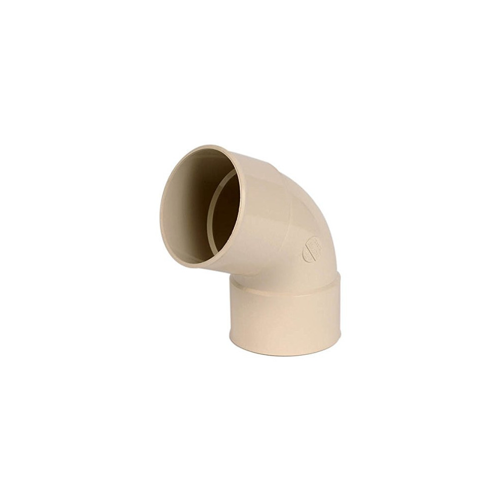 Elleboog 45° F/F a, zandkleurig gegoten - diameter 50 mm Interplast IN-SPGCOF4516S PVC goten