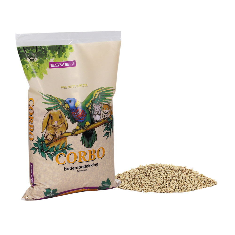 VA-14183 Vadigran Lecho de maíz CORBO 3 litros - 1 kg Lecho de roedores y virutas