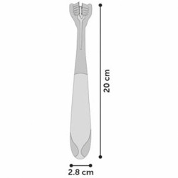 Flamingo Pet Products Toothbrush kerber soft grip black red 20 cm. for dog. Tooth care for dogs