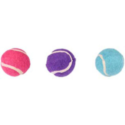 FL-560706 Flamingo Pet Products Gato juguete 3 pelotas de tenis multicolor ø 4 cm + campana Juegos