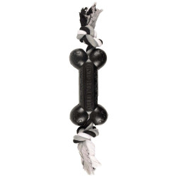 Brinquedo de cão de borracha Gladiador com corda 18 cm FL-518081 Jogos de cordas para cães