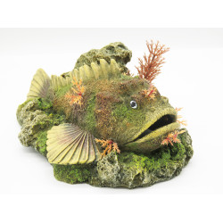 Vadigran pesce con diffusore a bolla 210 x 145 x 90 mm decorazione acquario VA-15253 pietra d'aria
