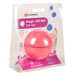 Flamingo Pet Products Pink led magic cat ball ø 6.5 cm Games