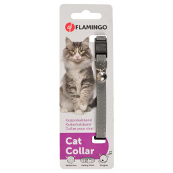 FL-28092 Flamingo Pet Products 1 Cuello gris plateado reflectante para gatos Collar