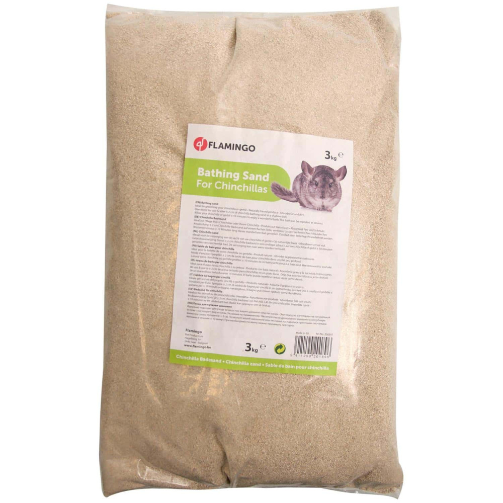 Flamingo Sand for chinchilla 3 kg Litter and shavings for rodents