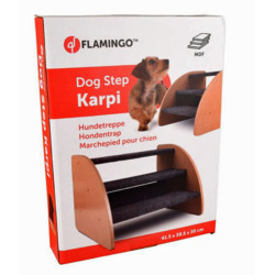 Flamingo Pet Products Hundestufe, KARPI grau. 41,5 x 38,5 x 38,5 x 38,5 x 38,5 x30 cm. FL-519706 Rampe und Treppe