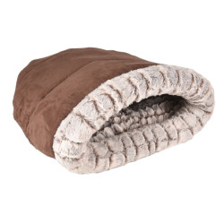 Flamingo Pet Products Brown SNOOZZY sleeping bag for cats. 50 x 55 x 17 cm Sleeping