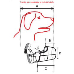 SILAS S zwarte muilkorf. 26 cm 31-41 cm. voor hond. Flamingo Pet Products FL-519654 Snuit