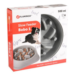 Flamingo Pet Products BOBO 1 Anti-Schlamm-Schale, grau. 500 ML ø 17 cm. FL-519733 Futternapf und Anti-Fleck-Matte
