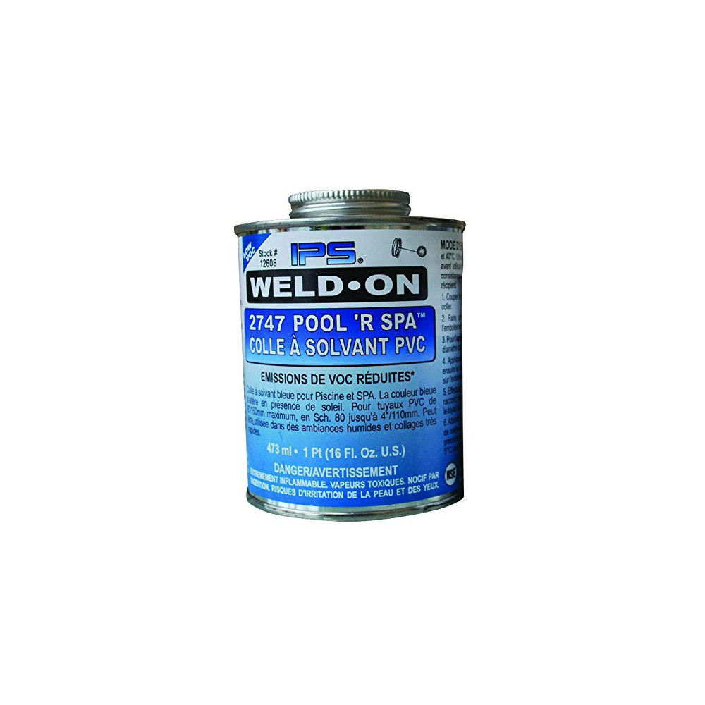 WELDON Colle bleue tuyauterie PVC, IPS pot de 500 gr - 473 ML colle et autre