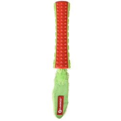 Flamingo Pet Products Stick + red plush tail - green 37 cm dog toy Jouets à mâcher