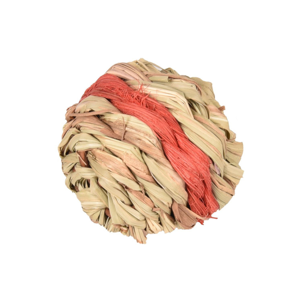 Flamingo Pet Products 1 Red wicker ball with bell ø 6 cm games for rodents Games, toys, activities