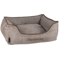Flamingo Pet Products Dog bed, Snoozebay, rectangular, color brown, size: 60 by 50 cm and 20 cm. Coussin chien
