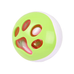 Balle a LED pour chat ø 6.4 cm avec grelot et bruit oiseau. Rango vert-blanc Flamingo Pet Products FL-560768 Spelletjes
