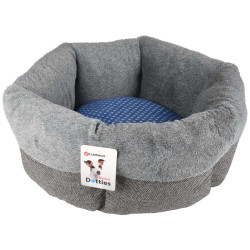 Flamingo DOTTIES cat basket ø 53 x 18 cm grey blue cat cushion and basket
