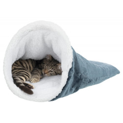 Trixie Soft bag PAUL . ø 40 x 60 cm. for cat. color white and blue. Bedding