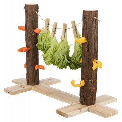 Trixie Duo tree trunk for food. 53 x 34 x 25 cm. for rabbits. Food dispenser