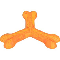 Flamingo Pet Products SAVEO dog toy 12.5 cm. triple bone scented chicken . rubber Jouets à mâcher