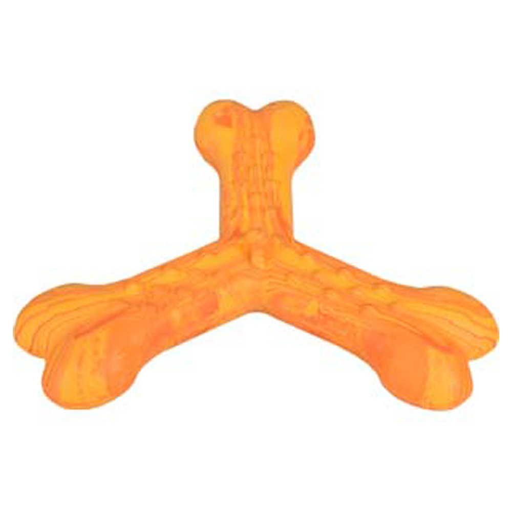 Flamingo Pet Products SAVEO dog toy 12.5 cm. triple bone scented chicken . rubber Chew toys for dogs