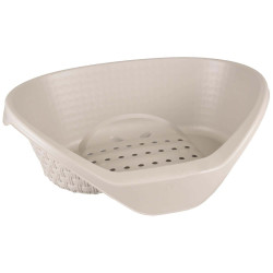 Bama rattan-look basket 60 x 44 x 21 cm H for dogs Nido range. light grey colour Plastic dog bed