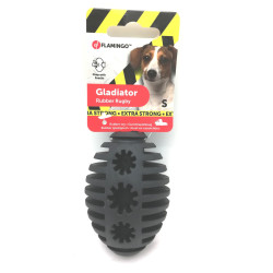 Flamingo Pet Products Dog toy. Gladiator Rugby S. Black 8 cm ø 5.8 cm. extra strong Reward candy games