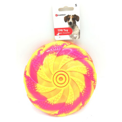 FL-519727 Flamingo ZAZA Frisbee, TPR, ø18 cm, amarillo y rosa, Juguete para perros. Sables para perros