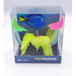 Flamingo Pet Products 1 Décoration Aquarium fluo poisson bleu. 14 x 5 x 9 cm. couleur aléatoire. Décoration et autre