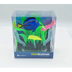 Flamingo Decoration Aquarium fluo blue fish. 14 x 5 x 9 cm. random color. Plante