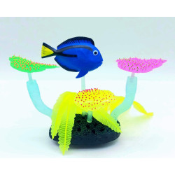1 Décoration Aquarium fluo poisson bleu. 14 x 5 x 9 cm. couleur aléatoire. FL-410344 Plante