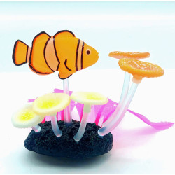 Décoration aquarium Fluo. Poisson clown. 10.5 x 5 x 10 cm. couleur aléatoire FL-410345 Flamingo Pet Products