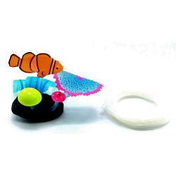 Décoration Aquarium Fluo. poisson clown avec sortie d'air. couleur aléatoire. Flamingo FL-410346 Decoratie en andere