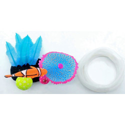 Flamingo Pet Products Decorazione dell'acquario. pesce pagliaccio con uscita d'aria. colore casuale. FL-410346 Decorazione e ...