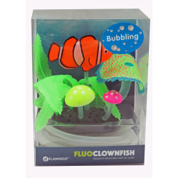 Décoration Aquarium Fluo. poisson clown avec sortie d'air. couleur aléatoire. FL-410346 Flamingo Pet Products