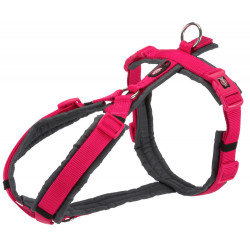 Trixie trekking harness for dogs size S- M belly size 44-53 cm color : pink and grey dog harness