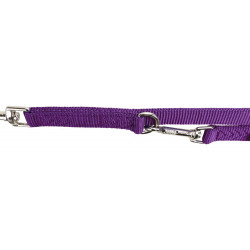 Trixie Laisse 15 mm x 2 M taille XS-S réglable double épaisseur violet pour chien laisse chien