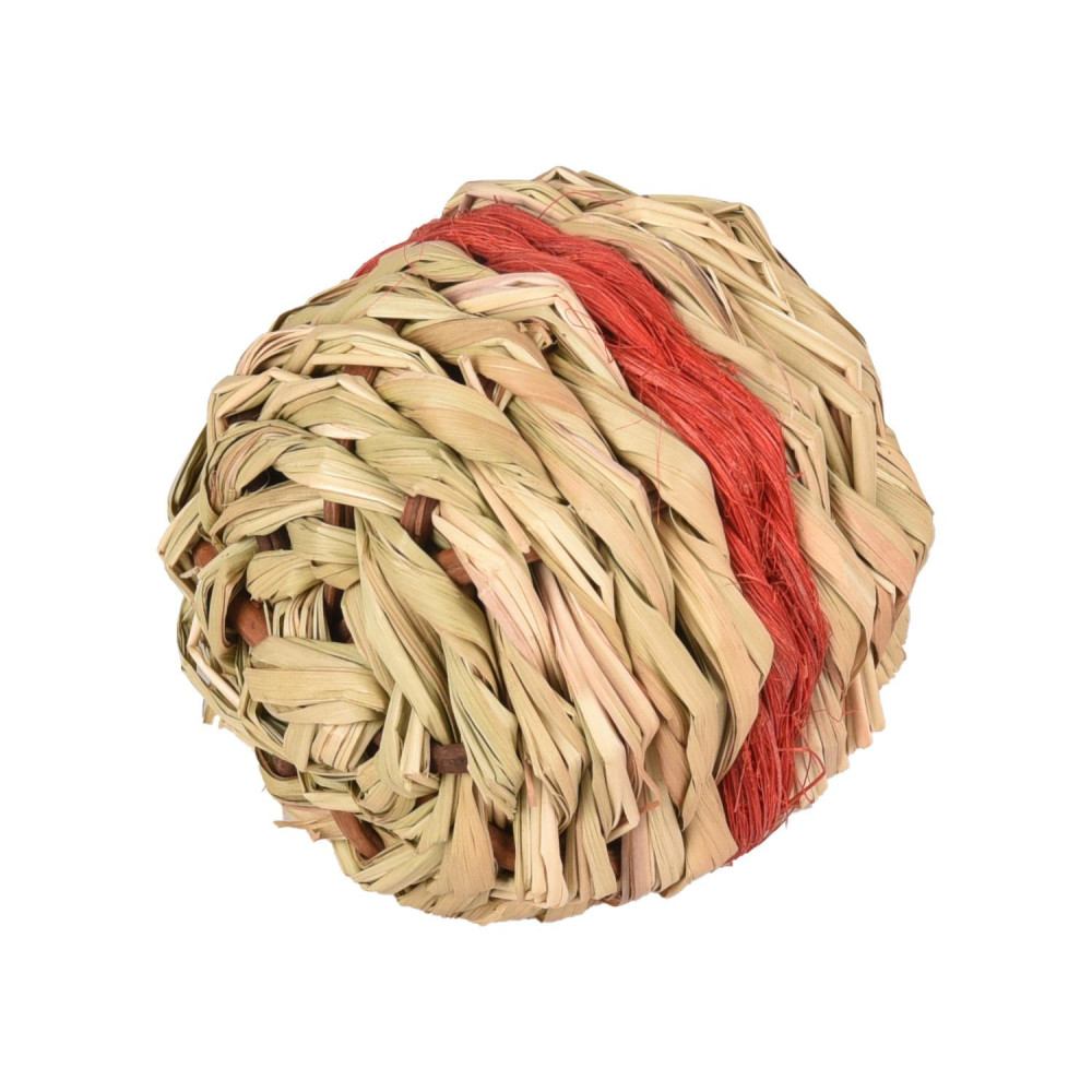 Flamingo Pet Products 1 Red wicker ball with bell ø 8 cm . games for rodents. Games, toys, activities