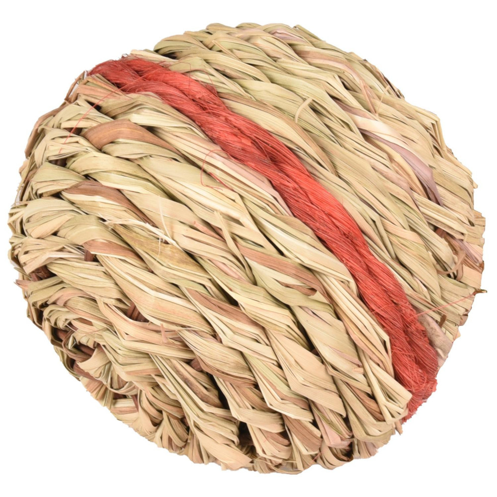 Flamingo Pet Products 1 Red wicker ball with bell ø 12 cm . Rodent set. Games, toys, activities