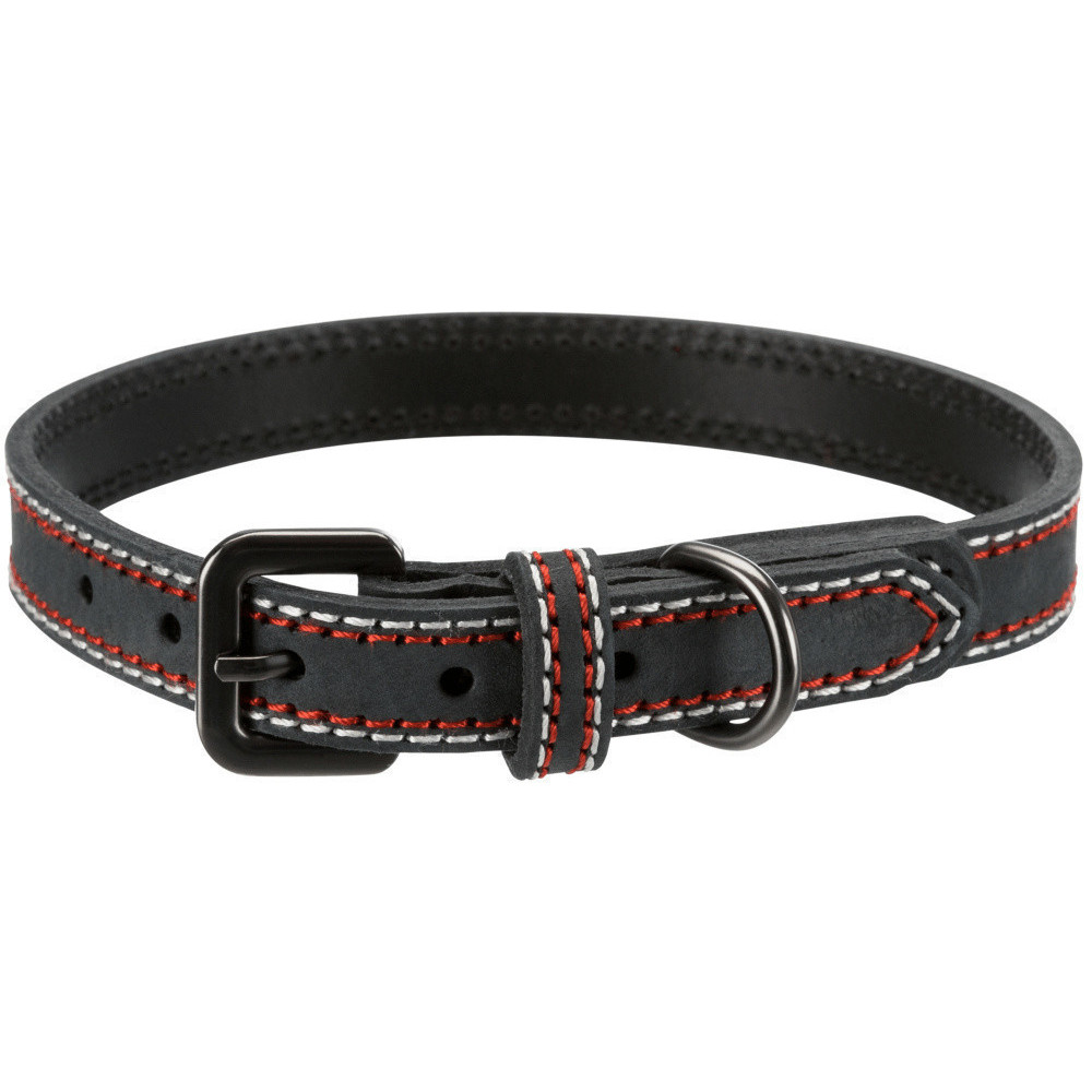 Trixie Leather collar. size M. color anthracite. Size: 36-43 cm/20 mm. for dogs Necklace