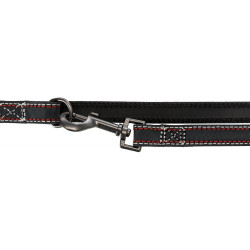 Trixie 2 M leather leash. size M-L. adjustable. for dogs, anthracite colour. dog leash