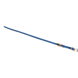 Blauwe elastische kattenhalsband met belletje 32 cm x 10 mm Flamingo FL-50062007 Halsketting