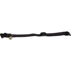 Flamingo Verstellbares Halsband von 19 bis 30 cm. schwarze Farbe mit Glocke. für Katze FL-1031194 Halsband