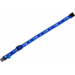 Collier réglable de 20 à 35 cm. motif poisson + clochette.couleur bleu pour chat FL-1031347 Colar