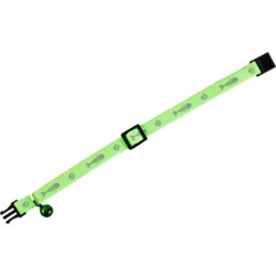 Collier réglable de 20 à 35 cm. motif poisson + clochette. couleur vert pour chat FL-1031348 Flamingo