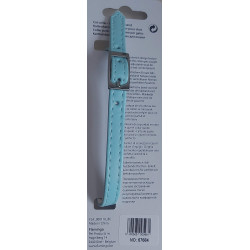 Collier taille 30 cm x 11 mm. couleur bleu clair . avec strass et clochette. pour chat Flamingo FL-67684 Halsketting