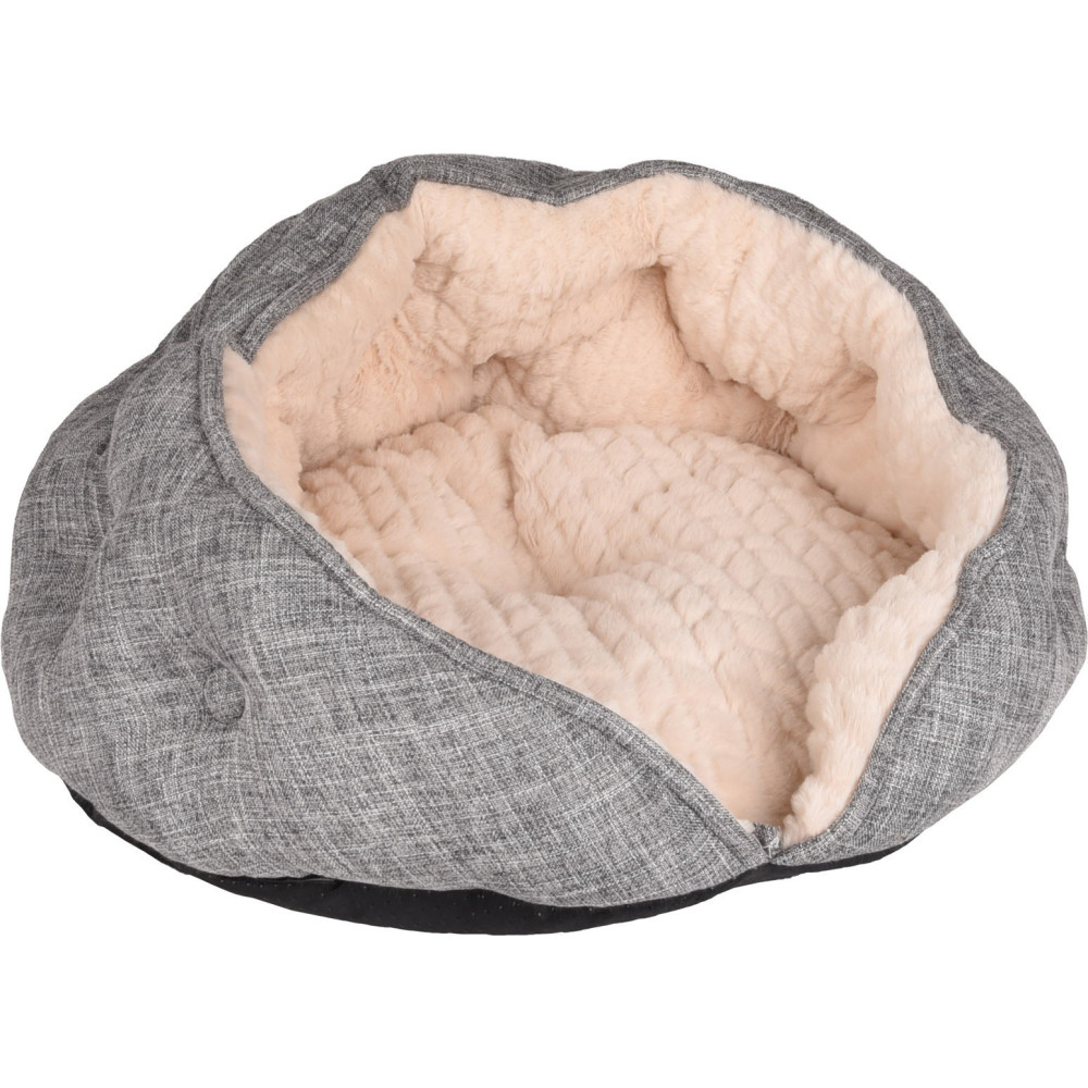 Flamingo Round cushion ø 45 x 24 cm. ZUPO. grey and beige. for cats cat cushion and basket