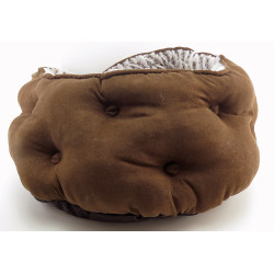 Flamingo Pet Products Round cushion ø 45 x 24 cm. Snoozzy brown. for cats cat cushion and basket