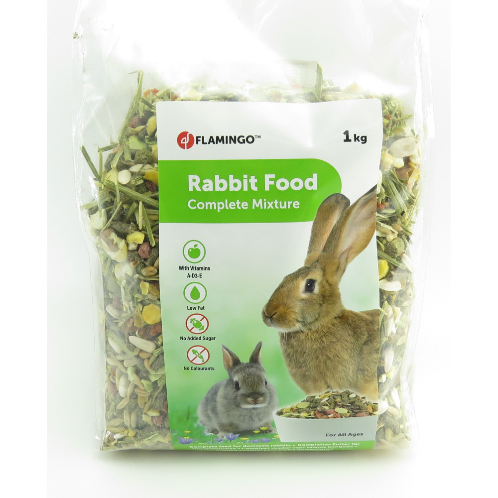 Flamingo Pet Products 1 kg of Rabbit Seed Mix. Nourriture lapin