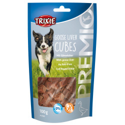 Trixie Friandise au foie d'oie et oie, 100 g PREMIO Goose Liver Cubes, pour chien Friandise chien